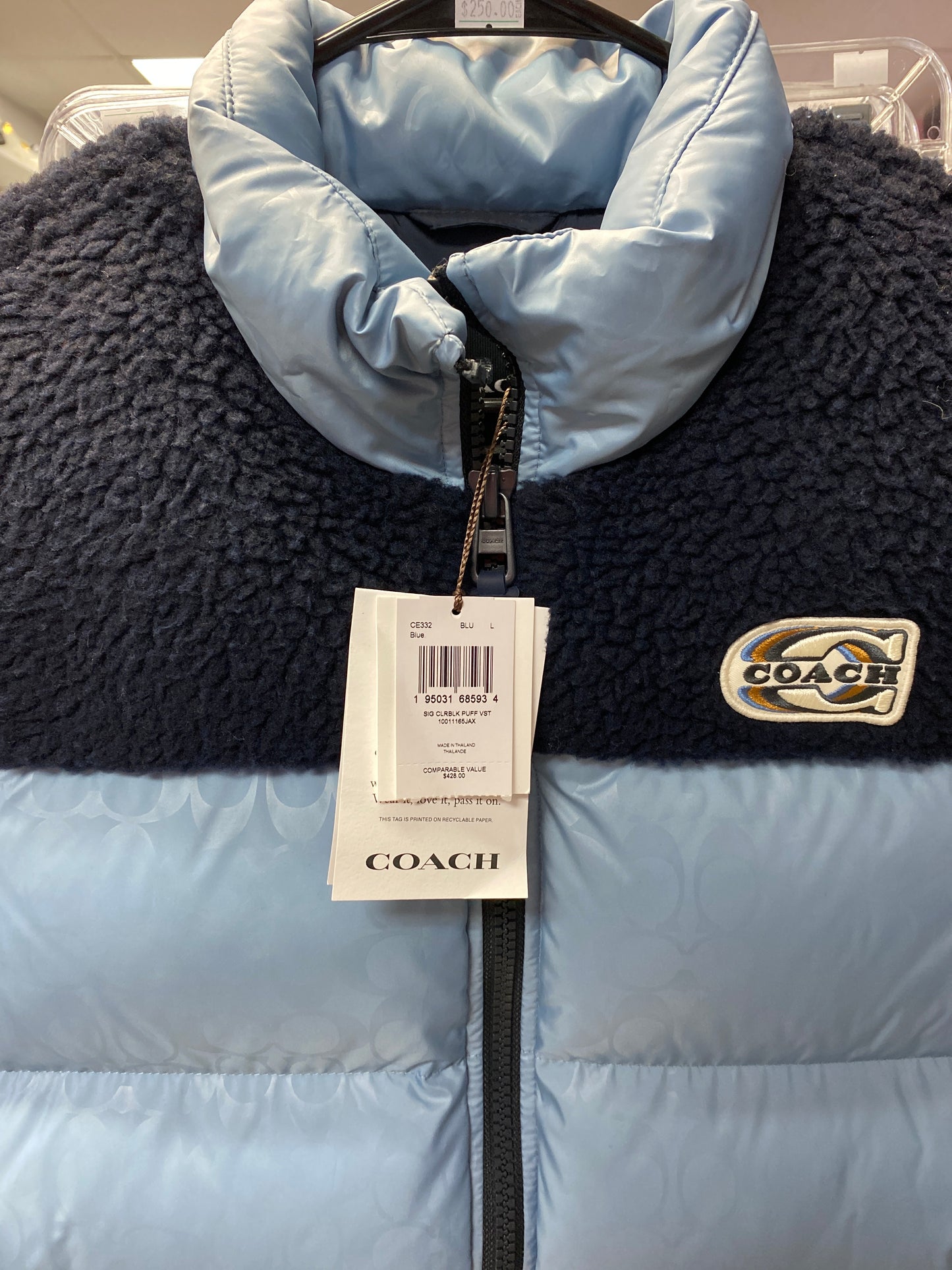 Coach puffer vest