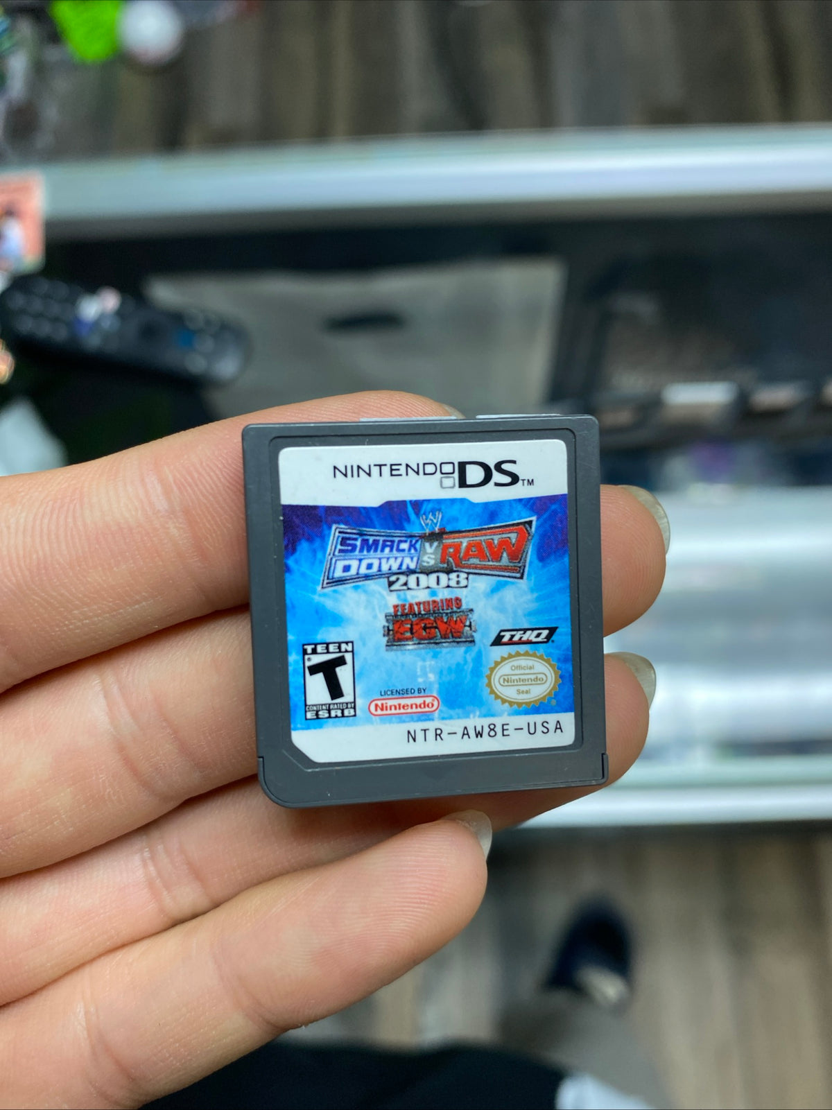 Set of 2 Nintendo DS Games WWE 2008 & 2010 Smack down VS Raw