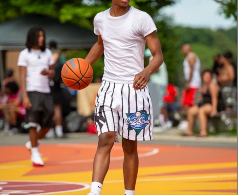 Black Pinstripes Shorts