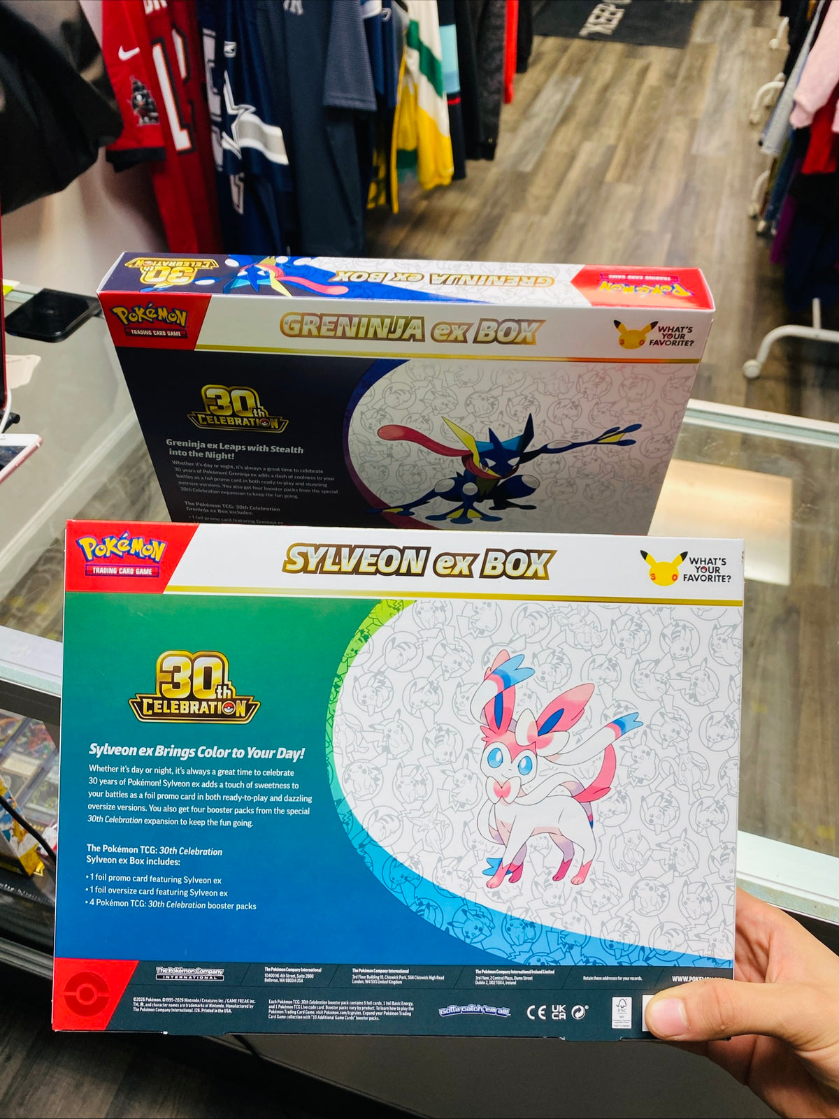 30th Celebration Set Of 2 Sylveon & Greninja EX Boxes Bundle Of 2