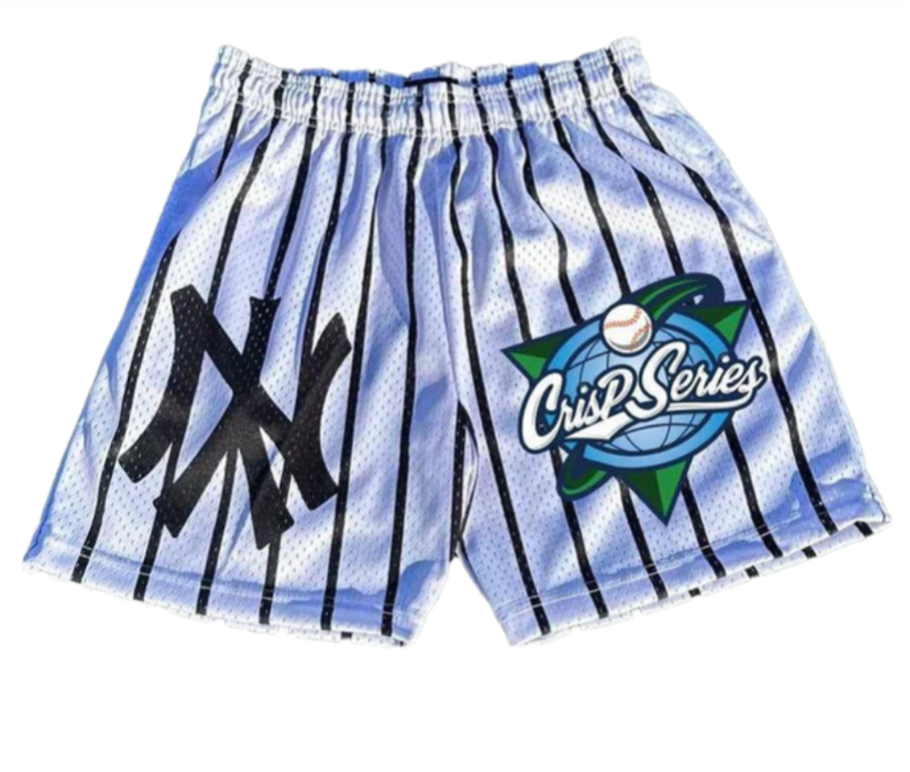 Black Pinstripes Shorts