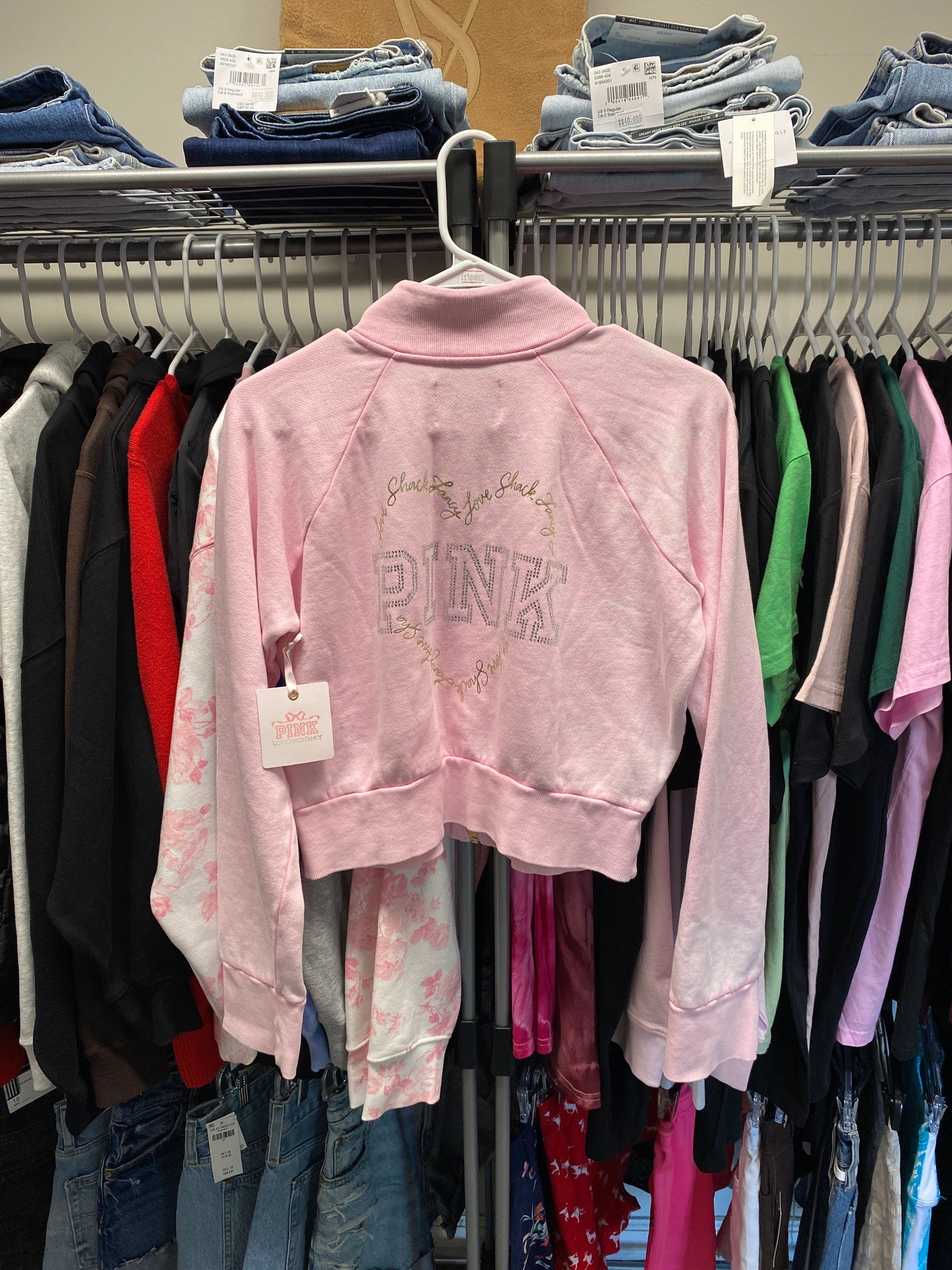 V.S Womens zip up Crewneck sweater
