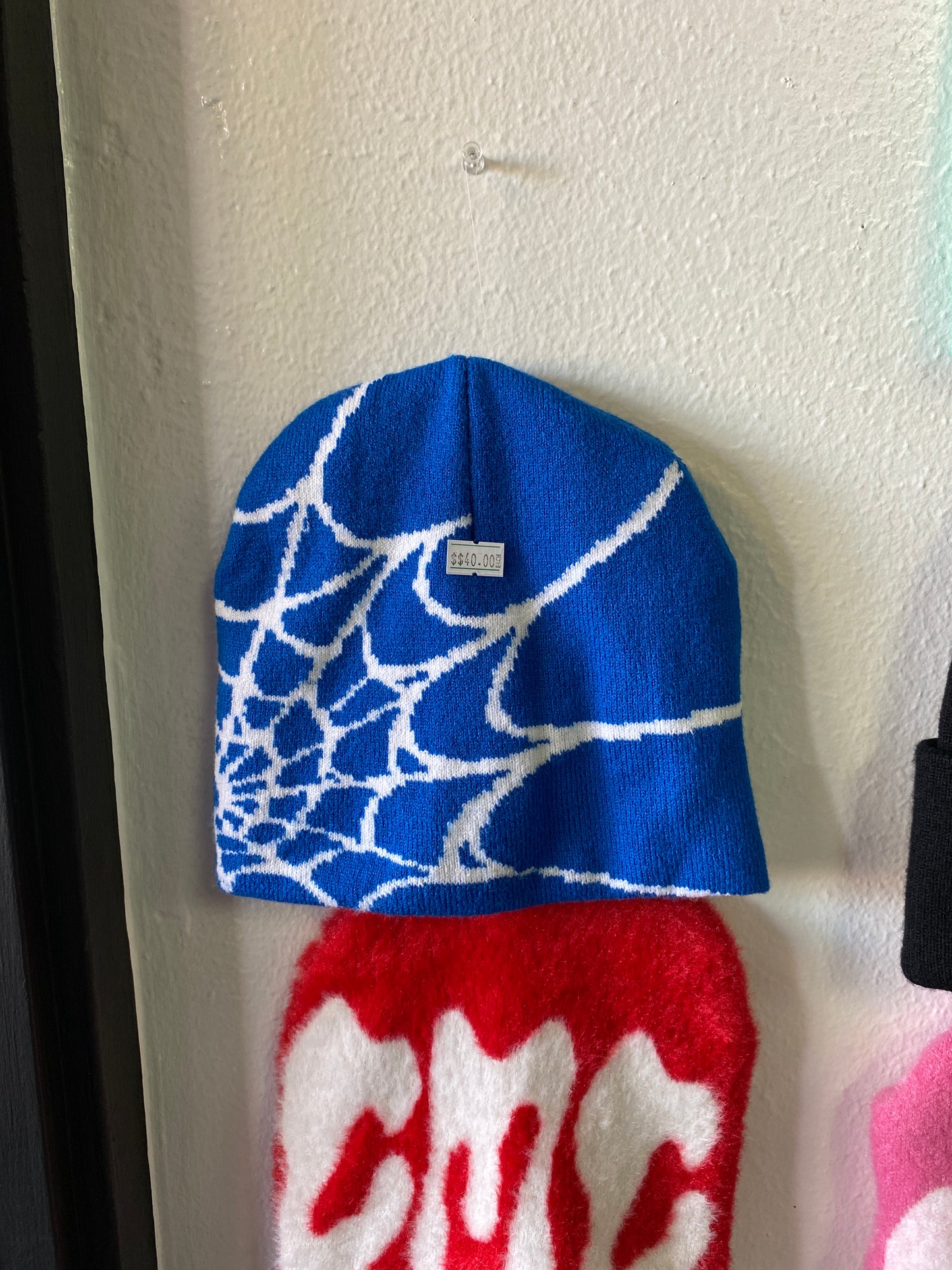 Blue Web Beanie