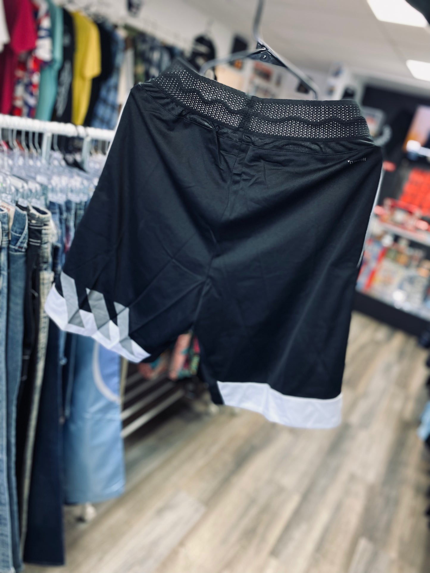 Adidas White/Black Shorts