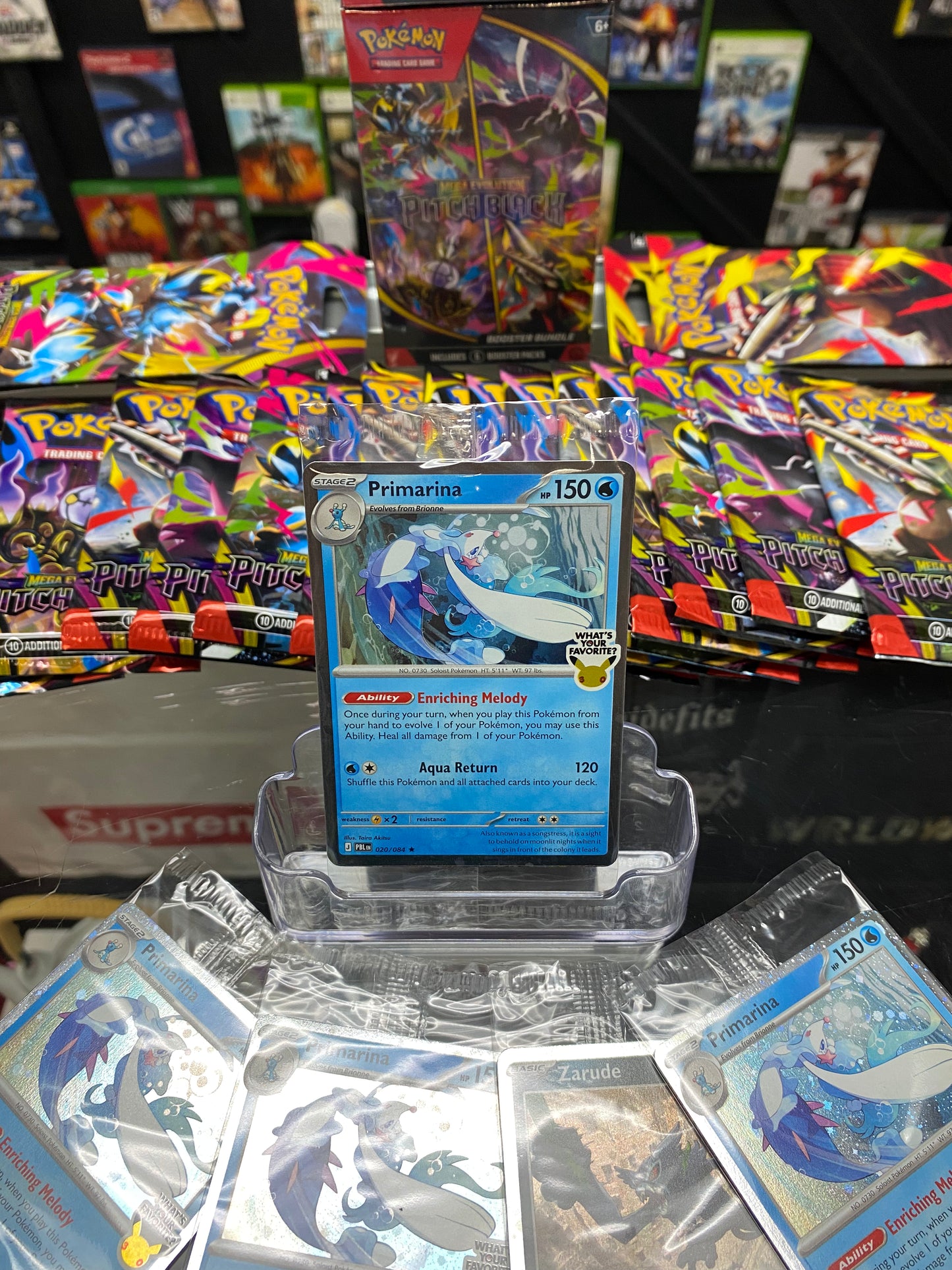 Primarina 020/084 Barns & Noble Exclusive Pitch Black Promo