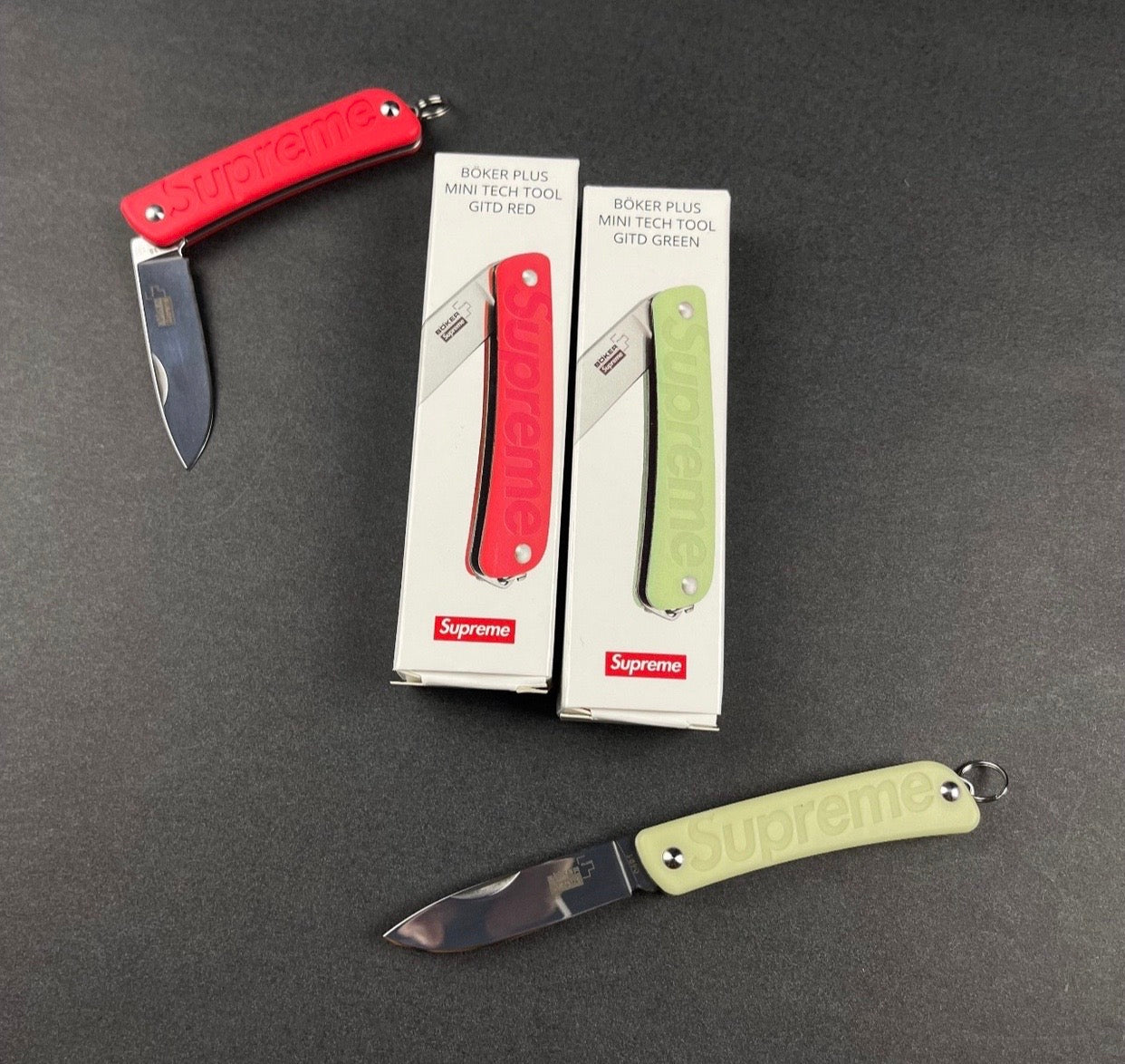 新発売】 Supreme Boker Glow-in-the-Dark キーチェーンナイフ 調理