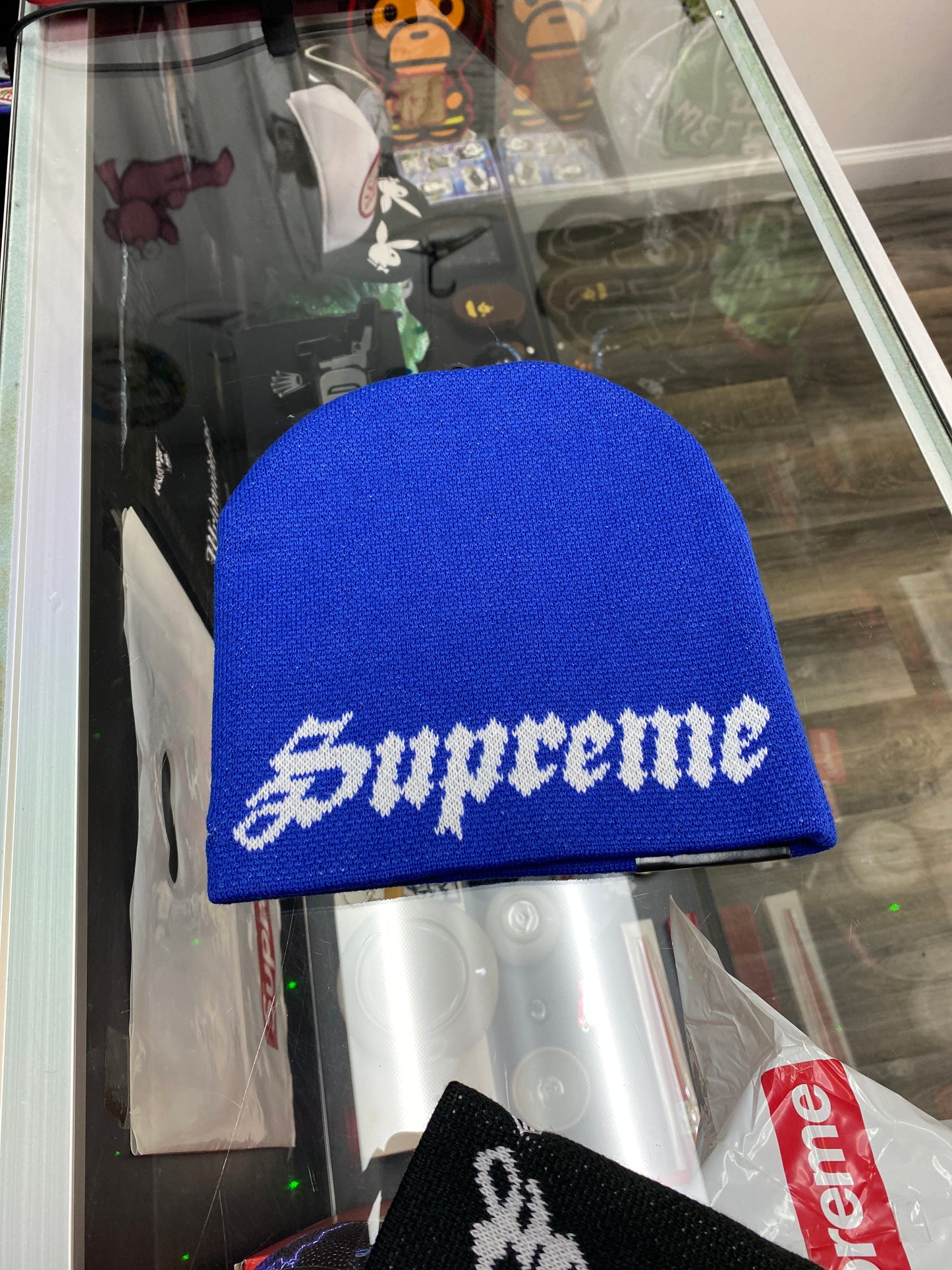 Supreme x New Era Ghost Face Beanie Blue