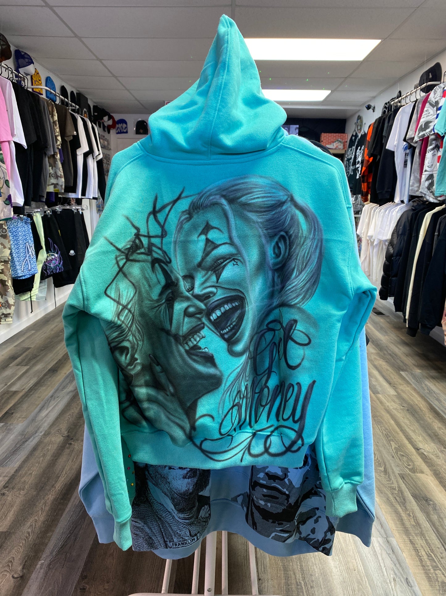 CMC 1 of 1 Air brushed Rhinestone Hoodie