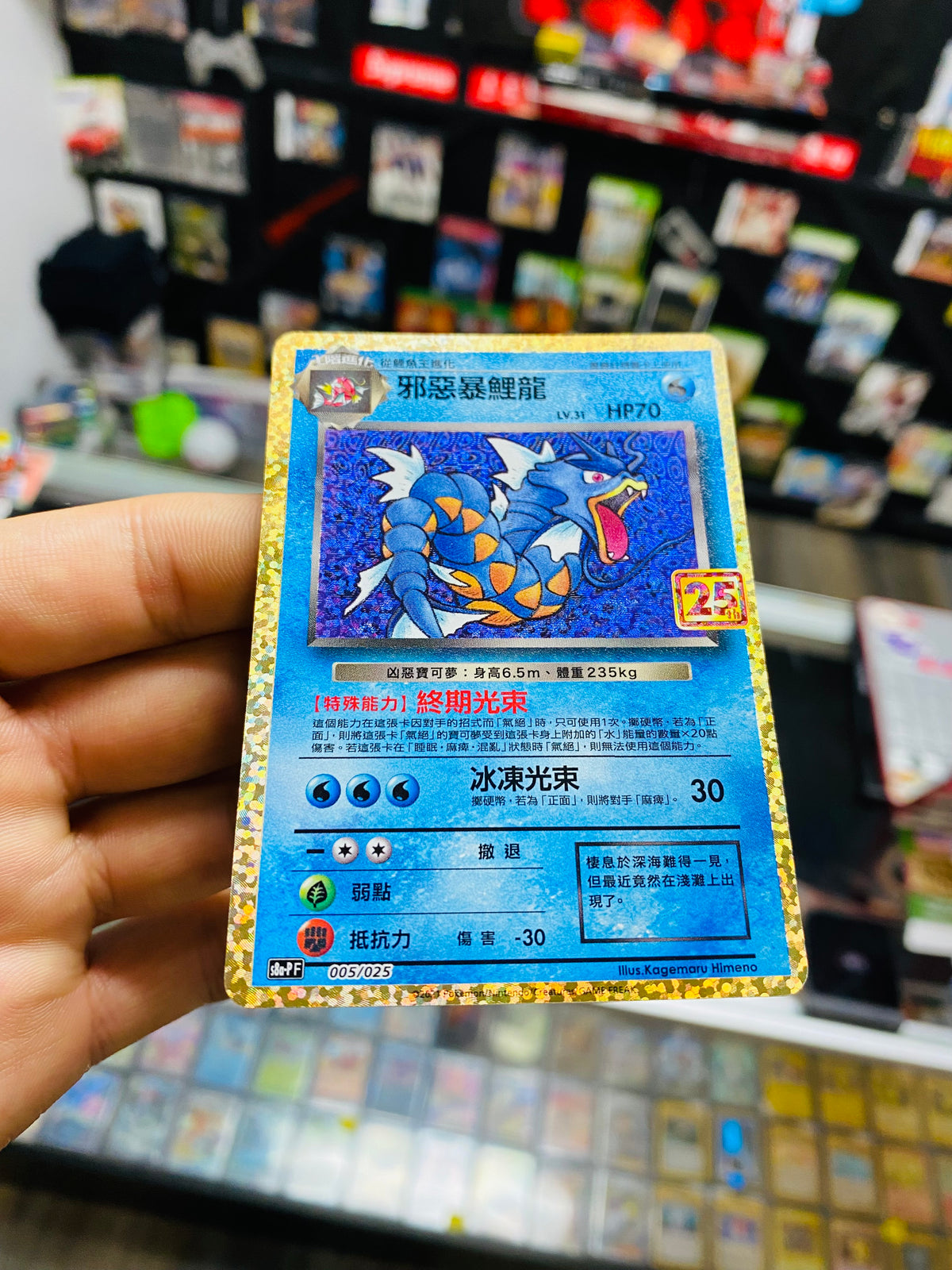 Dark Gyarados 25th Anniversary Stamped Chinese Pokemon Card