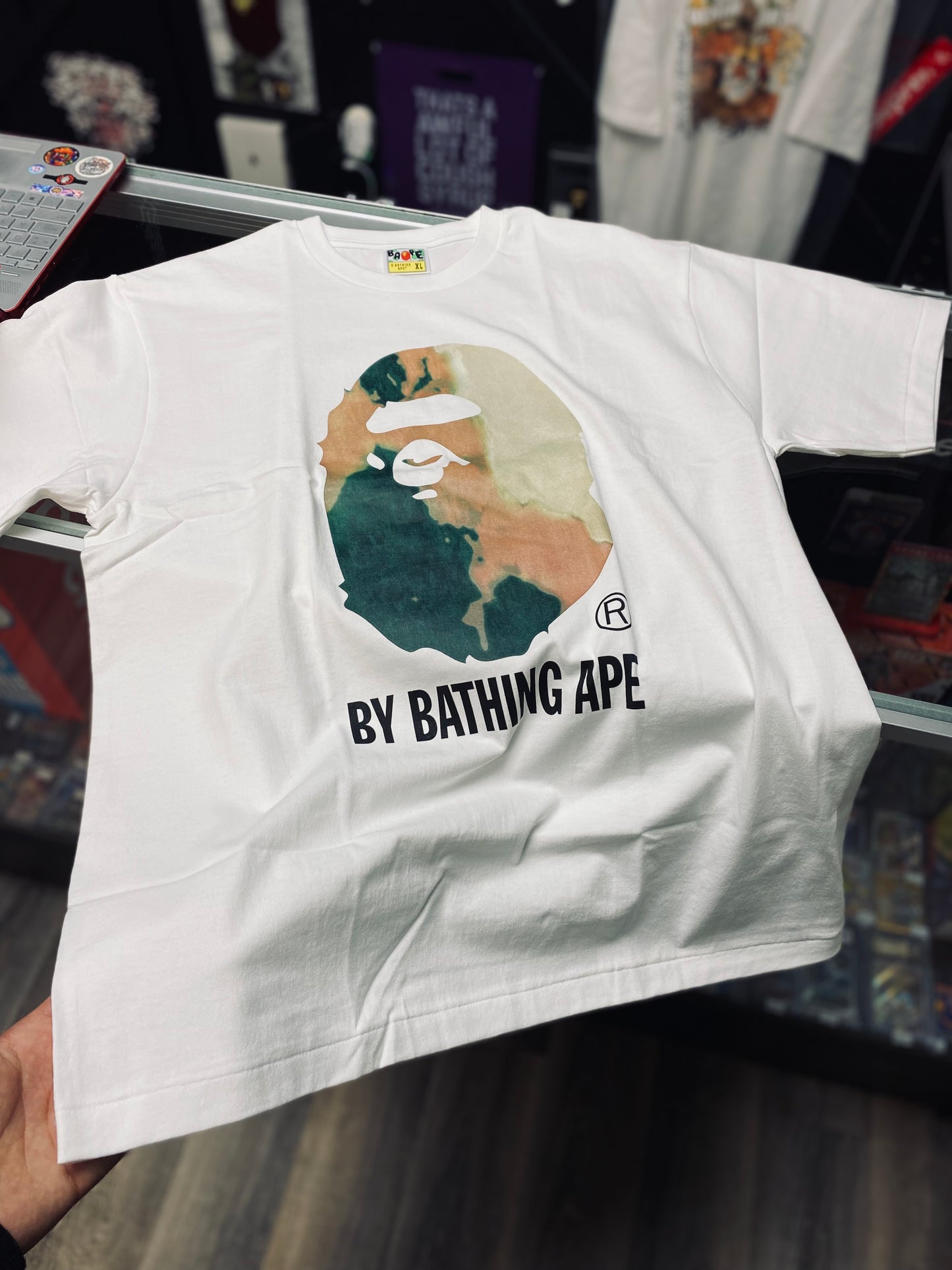 Bape Tee Tie Dye Ape Head