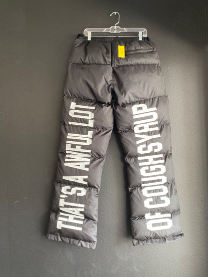 ALOCS Black Puffer Pants