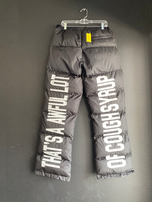 ALOCS Black Puffer Pants