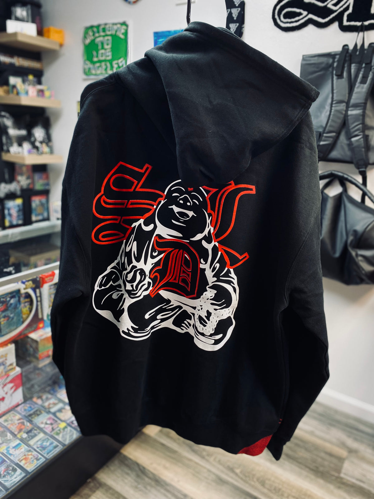 Sky’s Da Limit Red/Black Benjamin Buddha Hoodie Size Xlarge