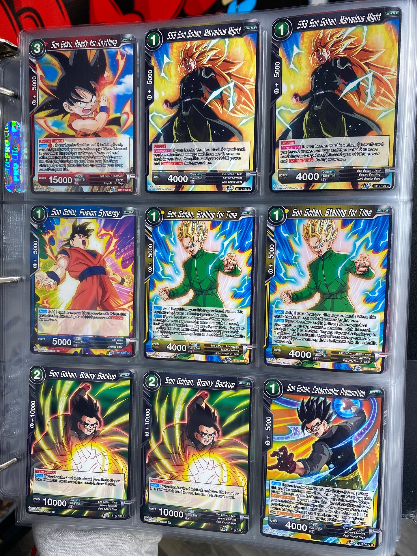 DBZ Binder Over 160 Cards