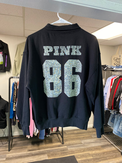 V.S Womens Half Zip Crewneck