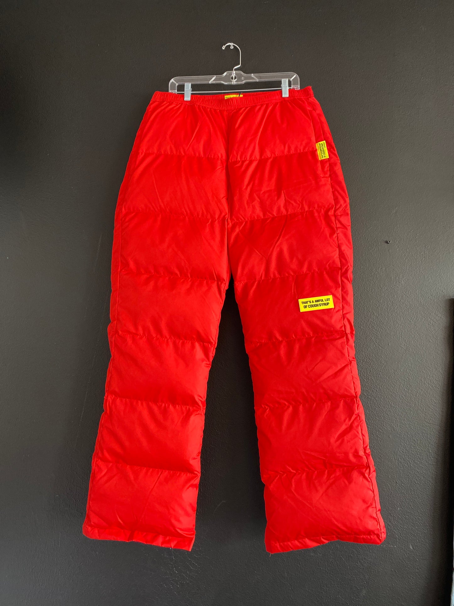 ALOCS Red Puffer Pants