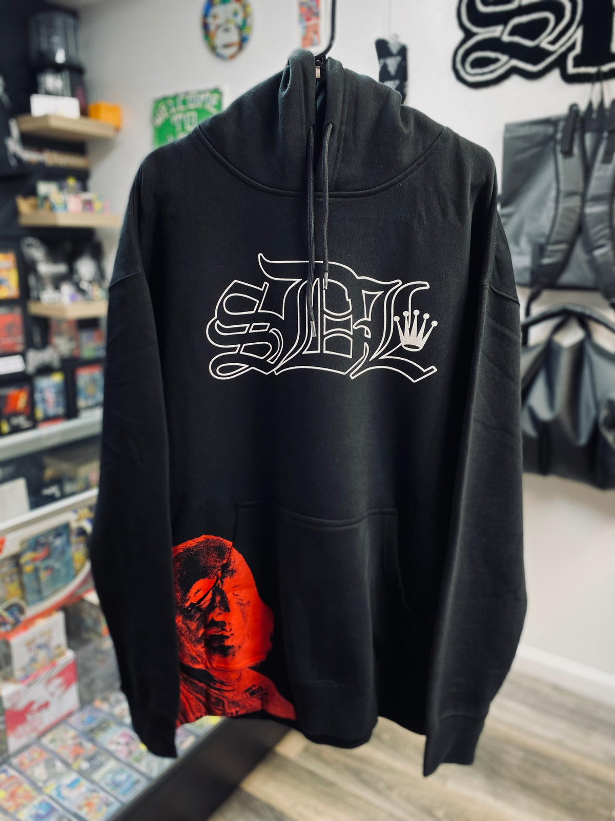Sky’s Da Limit Red/Black Benjamin Buddha Hoodie Size Xlarge