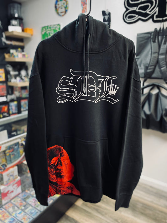Sky’s Da Limit Red/Black Benjamin Buddha Hoodie Size Xlarge