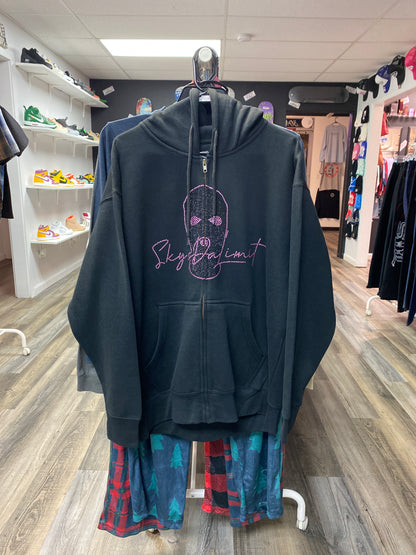 SDL Rhinestone Zip-Up Pink El Chapo