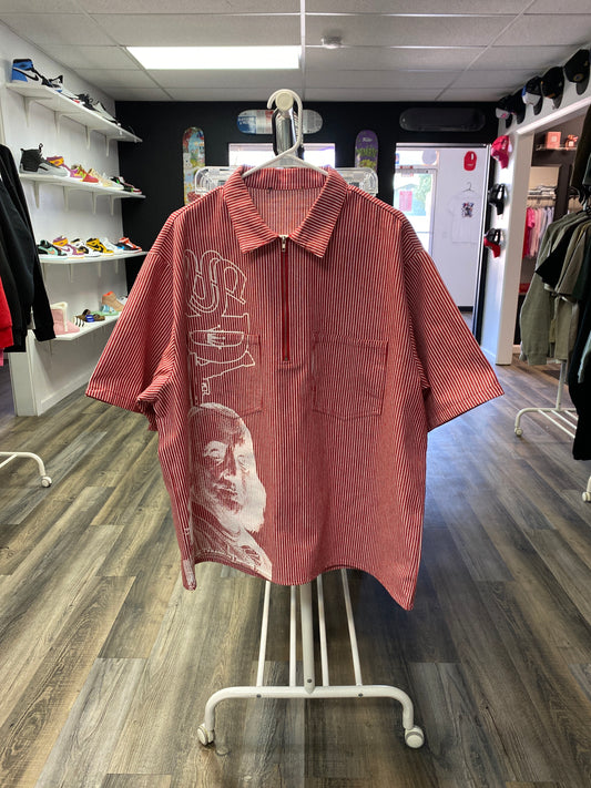 “Pre-Owned” SDL half zip tee shirt