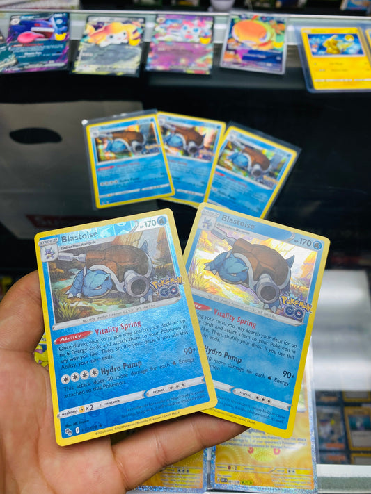 Lot of 5 Blastoise 017/078 Pokemon GO Reverse Holo & Holos