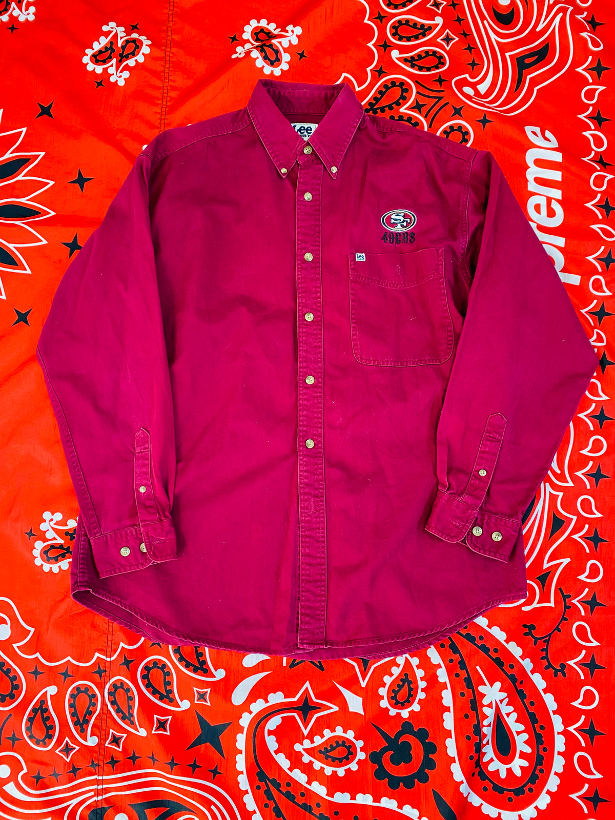 Lee Sport 1990s SF 49ers Button-Down Shirt