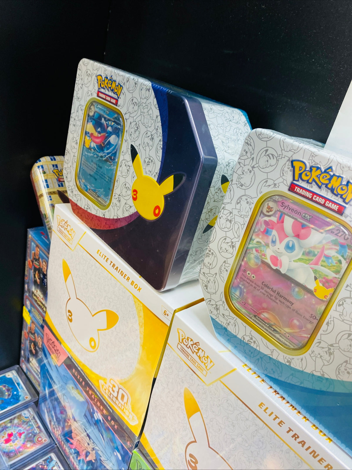 Set Of 2 Sylveon & Greninja 30th Celebration Tins Bundle of 2