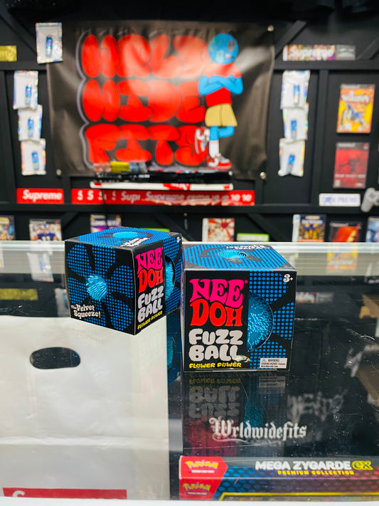 Nee Doh Fuzz Ball Flower Power Blue