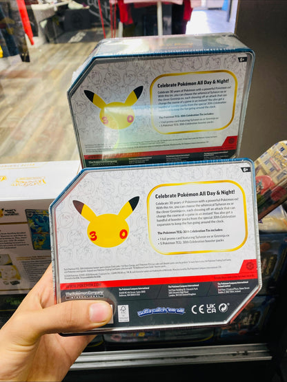 Set Of 2 Sylveon & Greninja 30th Celebration Tins Bundle of 2