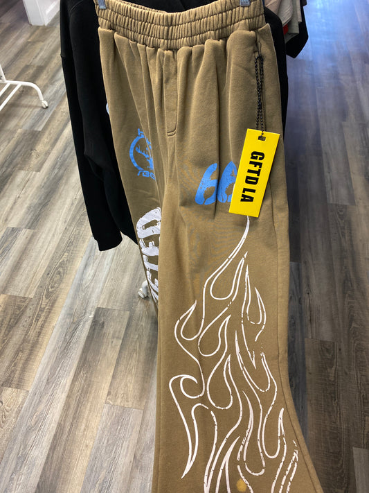GFTD LA Flared Sweatpants Brown