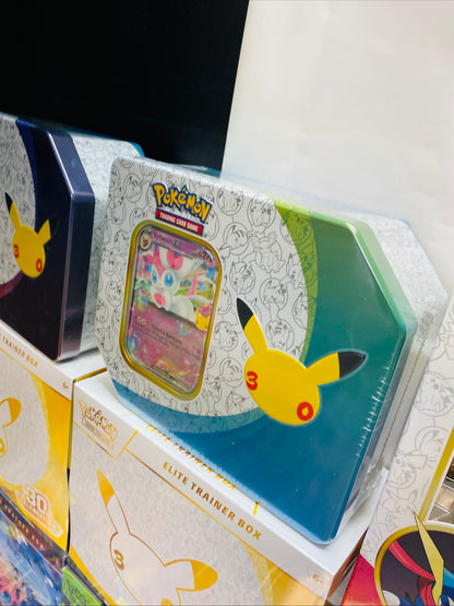 Set Of 2 Sylveon & Greninja 30th Celebration Tins Bundle of 2