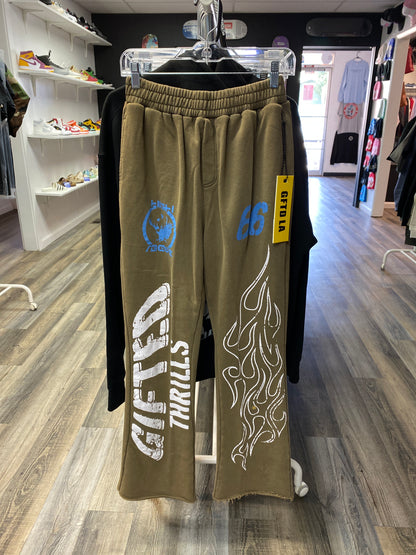 GFTD LA Flared Sweatpants Brown