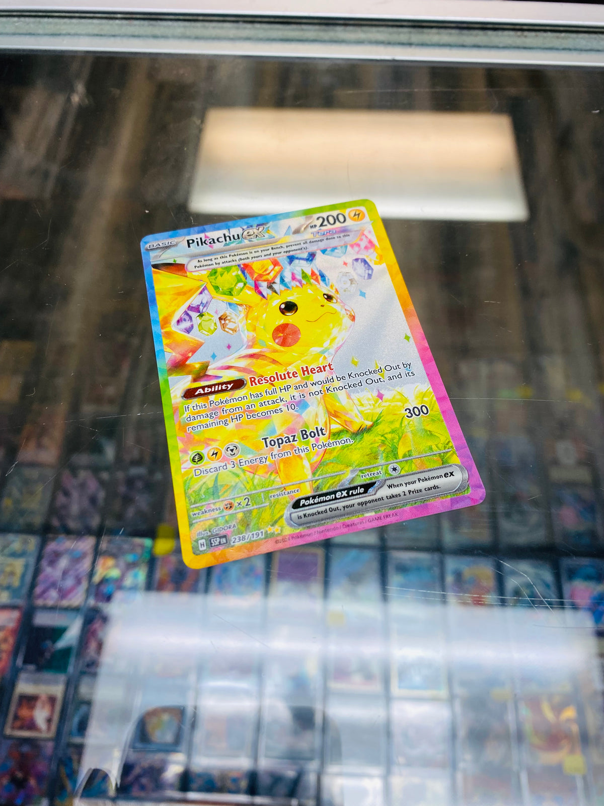 Pikachu ex 238/191 Sv08: Surging Sparks Holo Pokemon Mint+