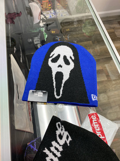 Supreme x New Era Ghost Face Beanie Blue