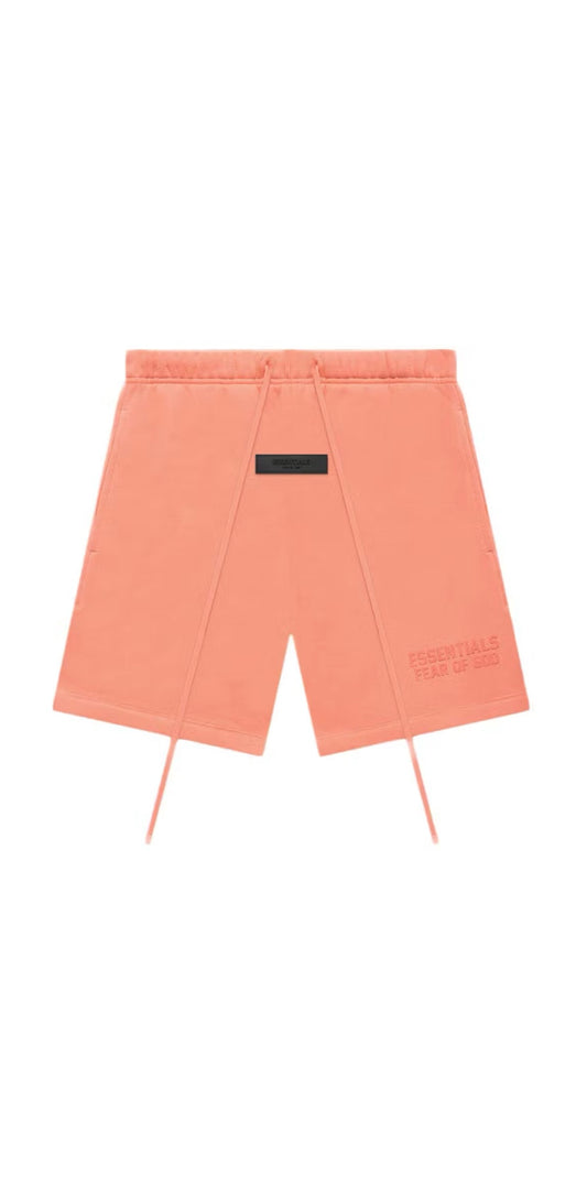 Coral sweat shorts