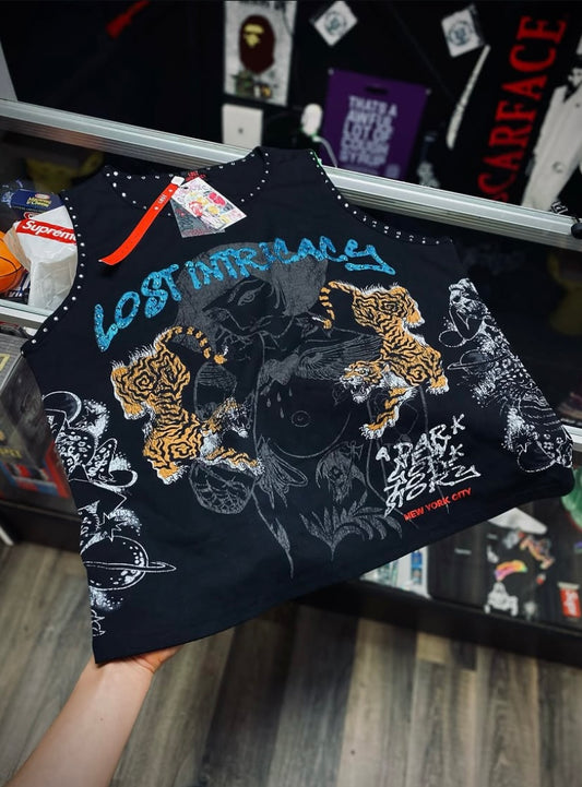 Lost Intricacy Tiger Muscle Tee XLarge Oversized