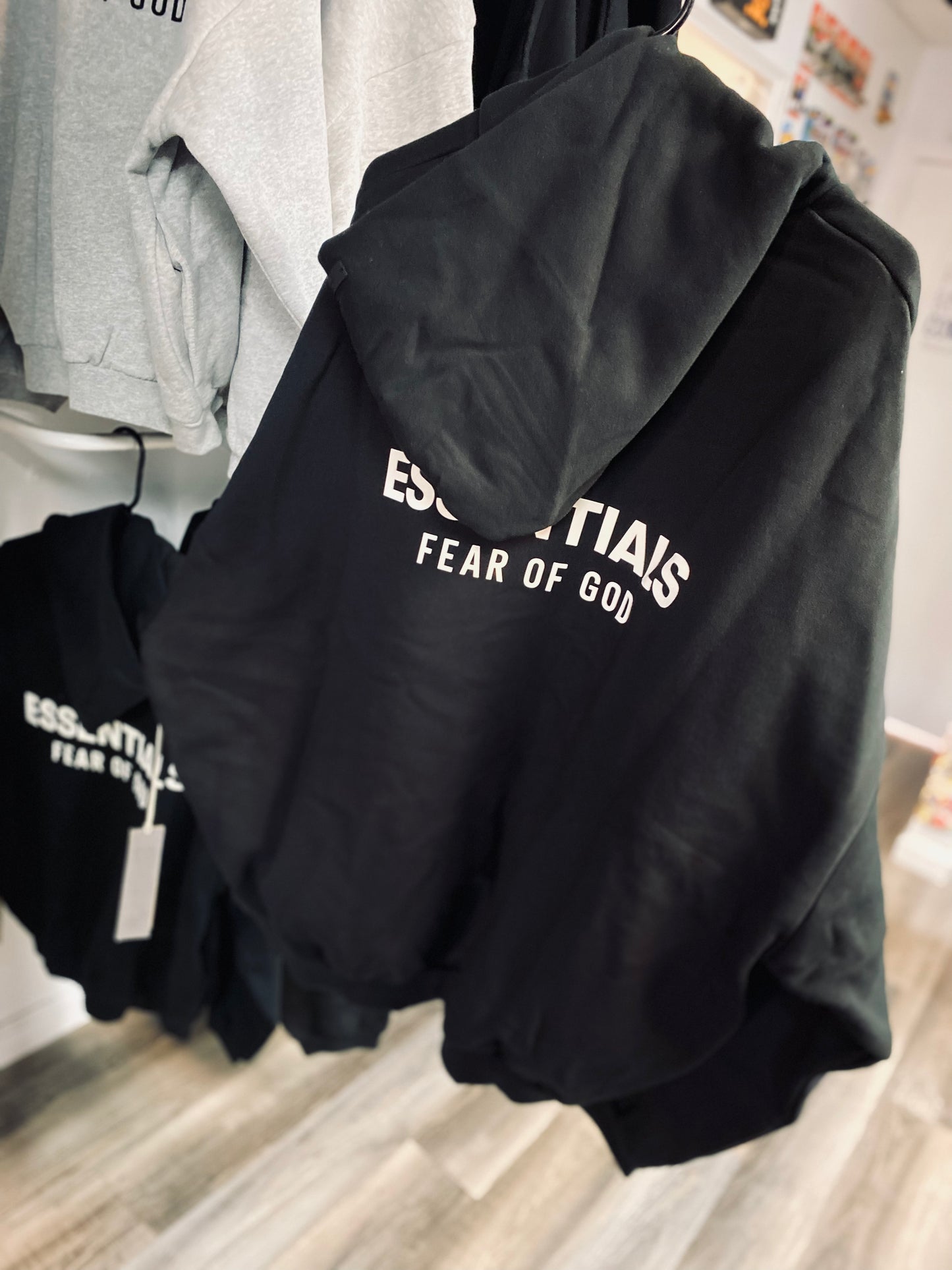 Essentials Jet Black Hoodie