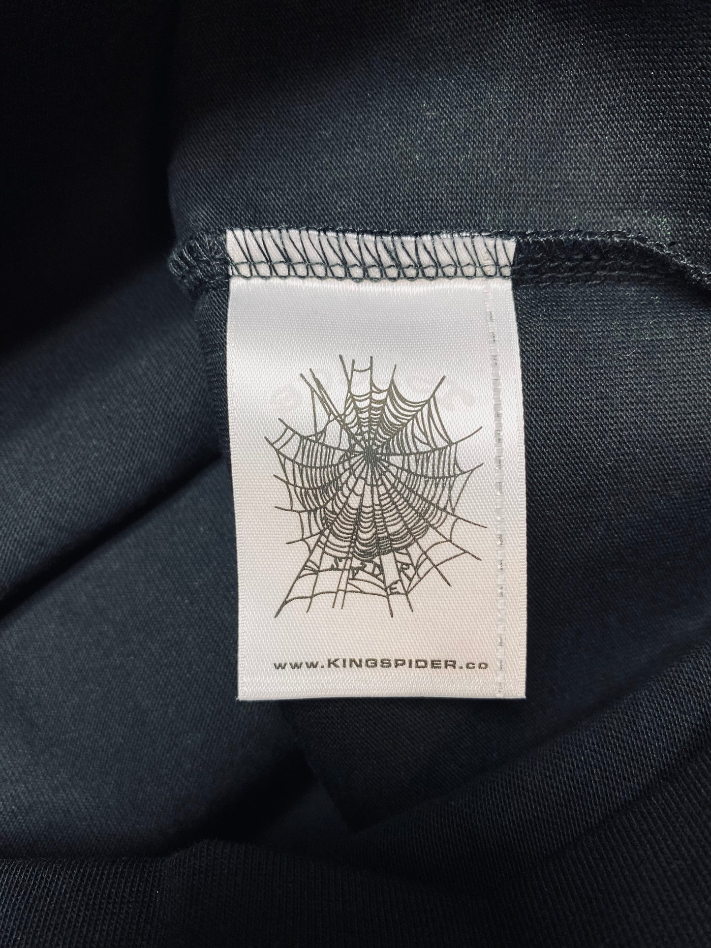 Sp5der Black Heavy Web SS Tee Small Oversized