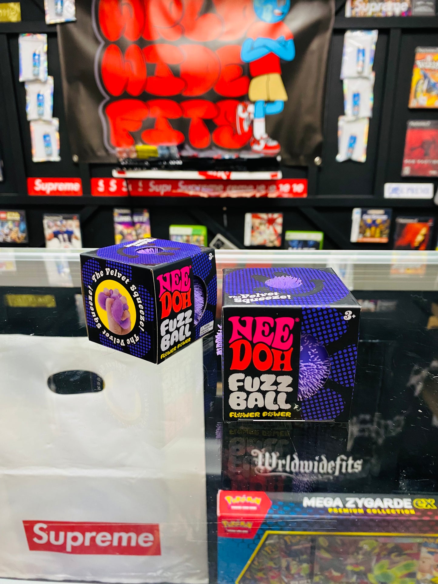 Nee Doh Fuzz Ball Flower Power Purple