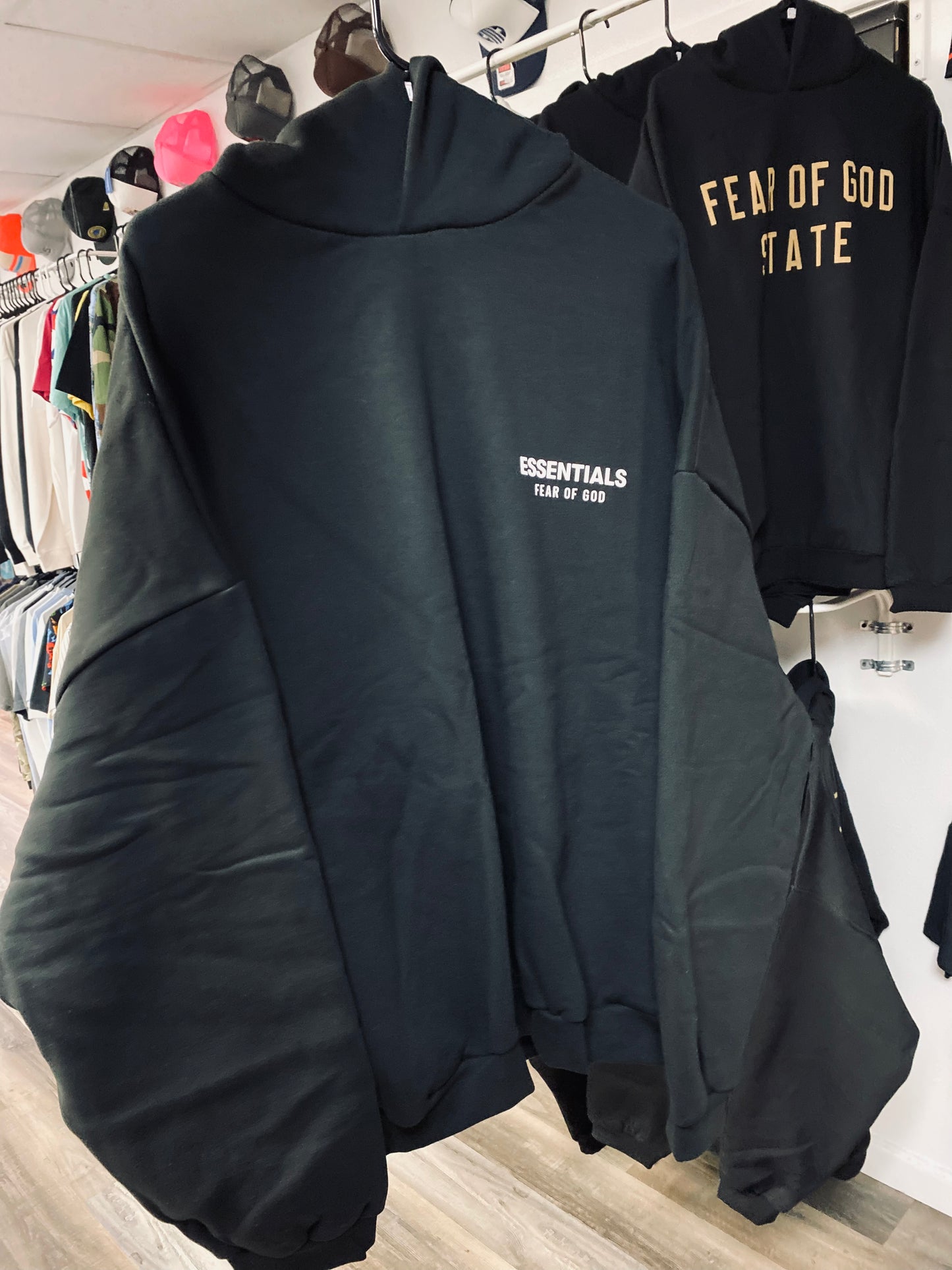 Essentials Jet Black Hoodie