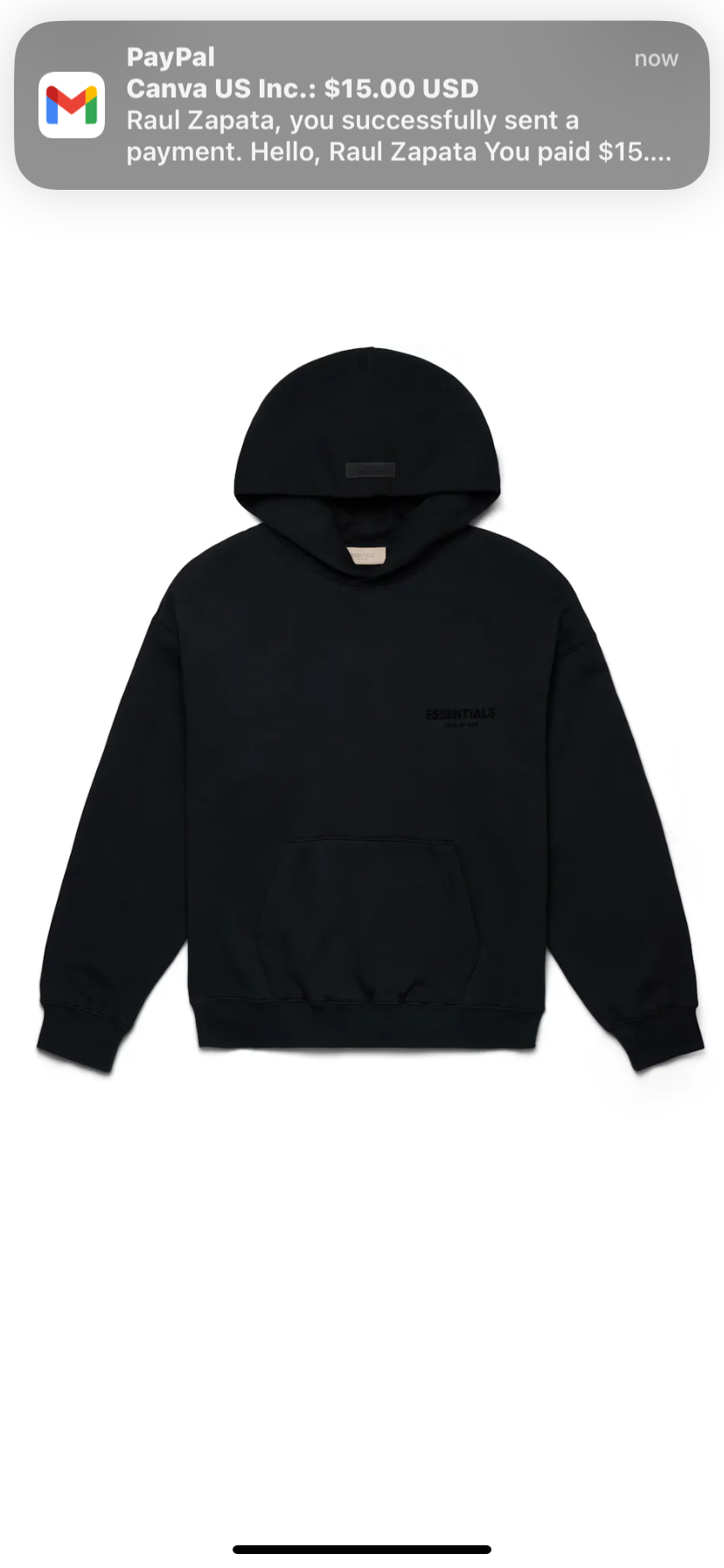 Fear of God Essentials Pullover Chest Logo Hoodie