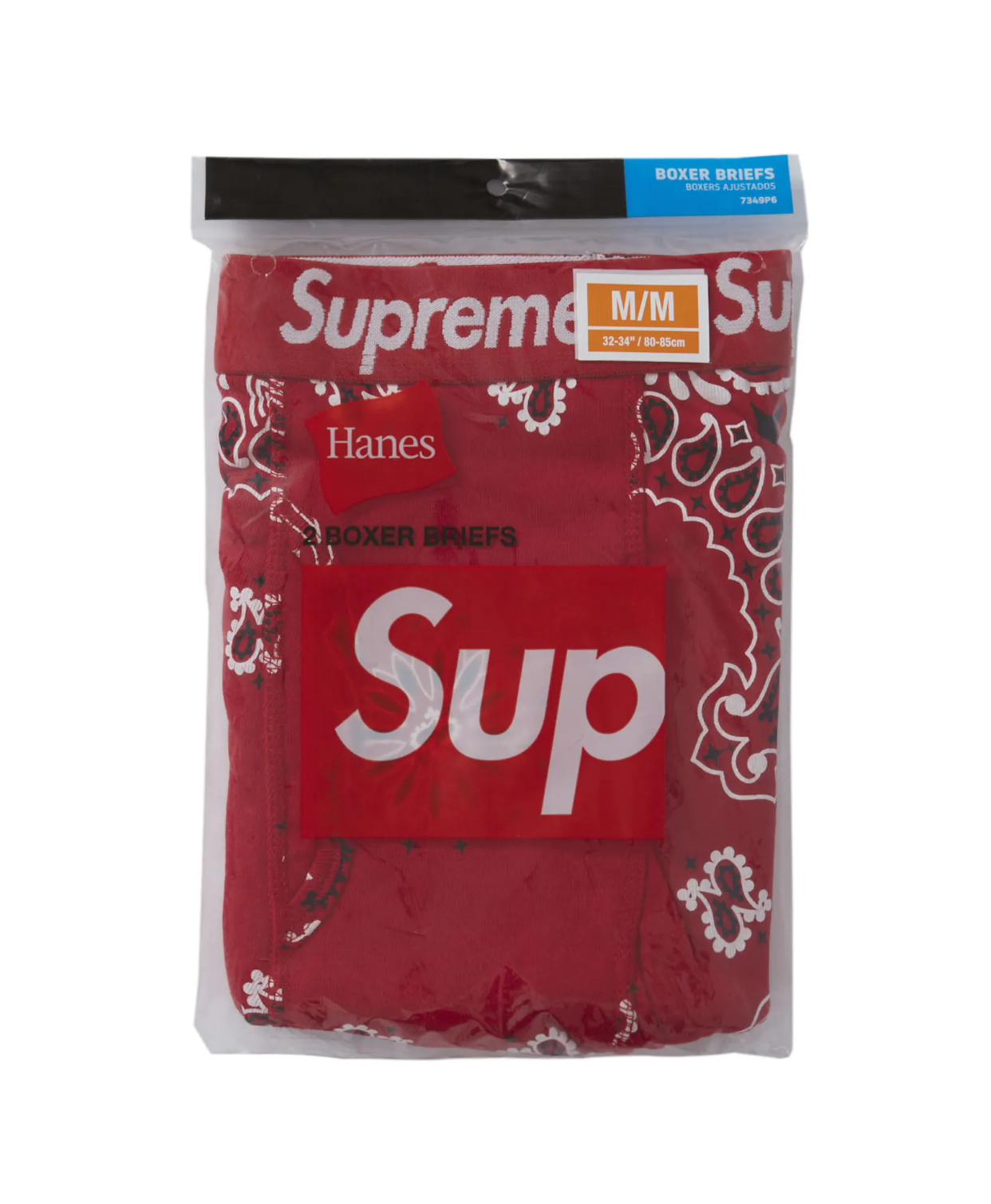 Supreme x Hanes Bandana Boxer Briefs (2 Pack) 'Red' | Men's Size M